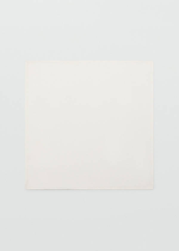 100% silk scarf — White