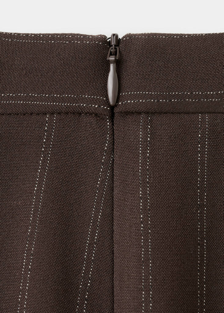 Pinstripe suit trousers — Brown