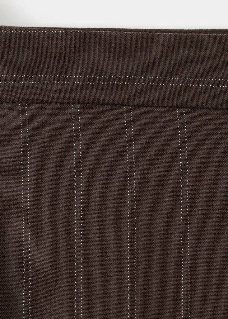 Pinstripe suit trousers — Brown