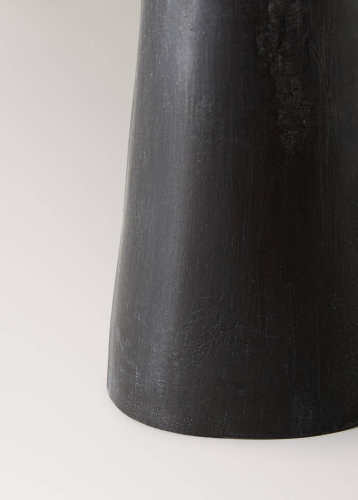 Tall tower decorative candle — Charcoal