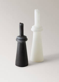Tall tower decorative candle — Charcoal 4
