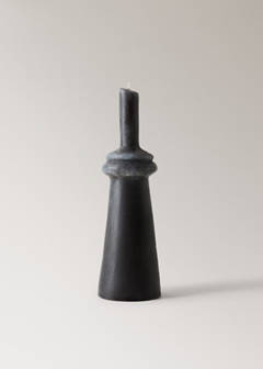 Tall tower decorative candle — Charcoal 5