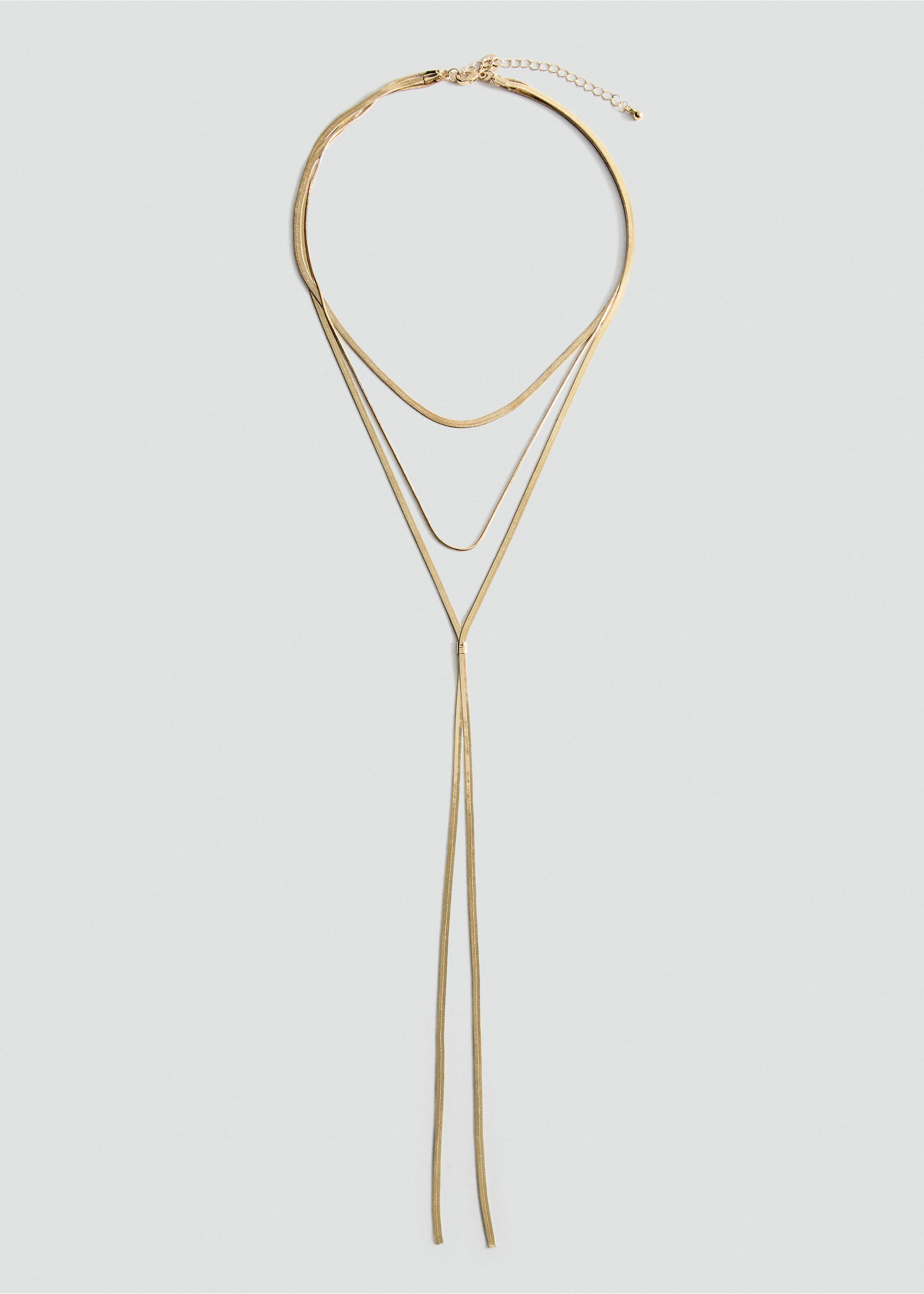 Long triple necklace - Article without model, Gold. Ref: 27071345-00.