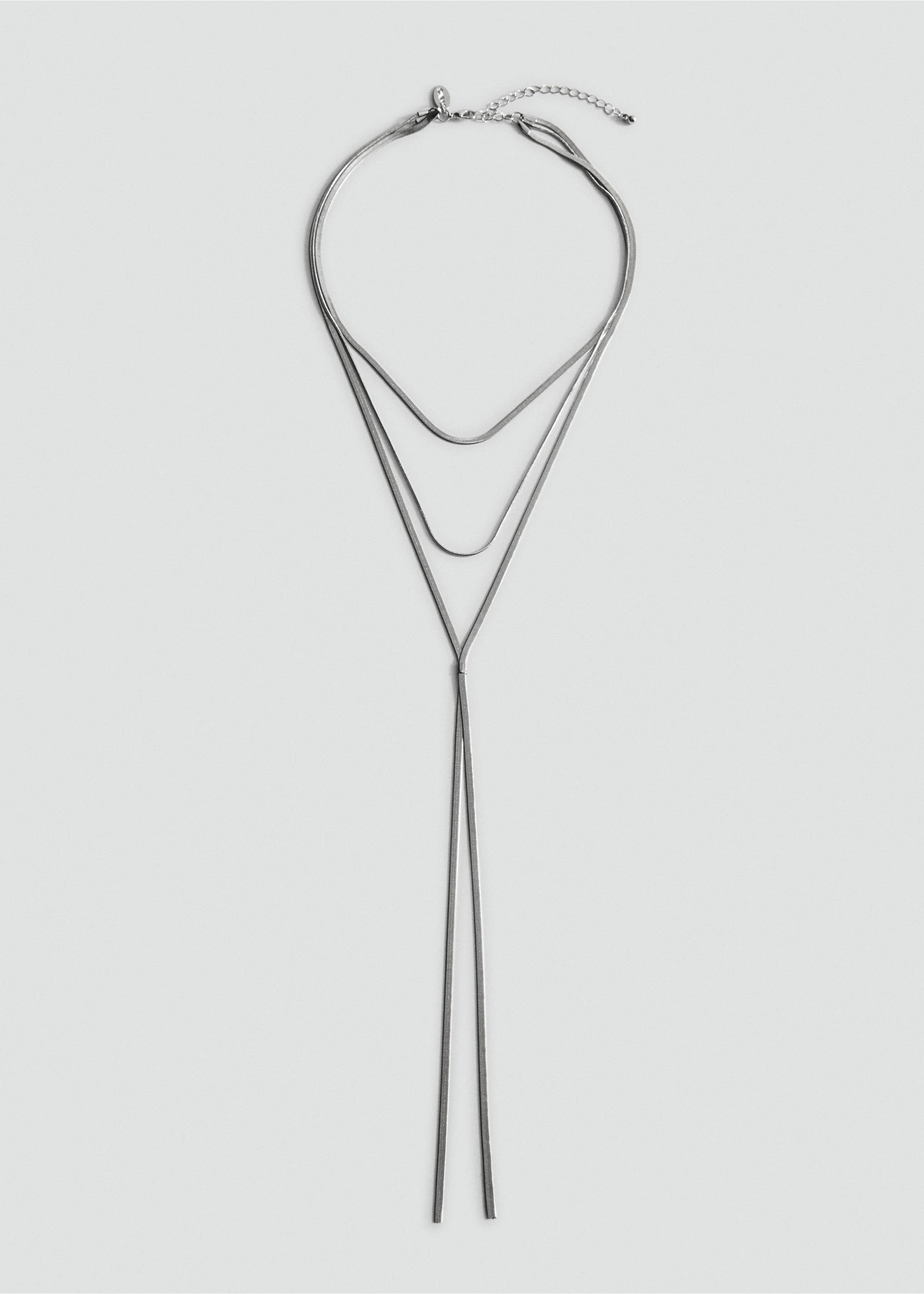 Mixed waterfall necklace - Article without model, Silver. Ref: 27071346-00.