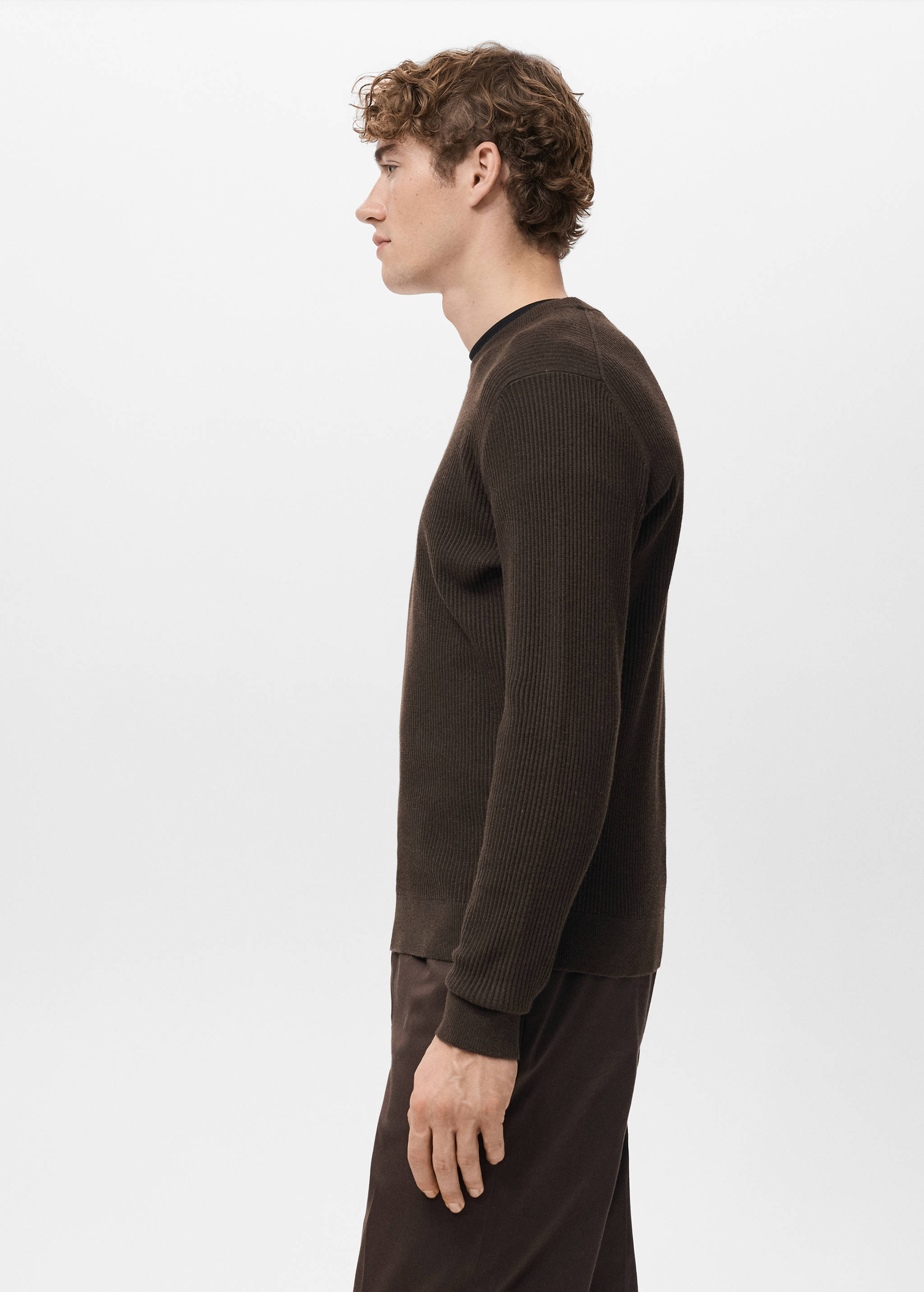Fine rib-knit cotton sweater - Details of the article 2