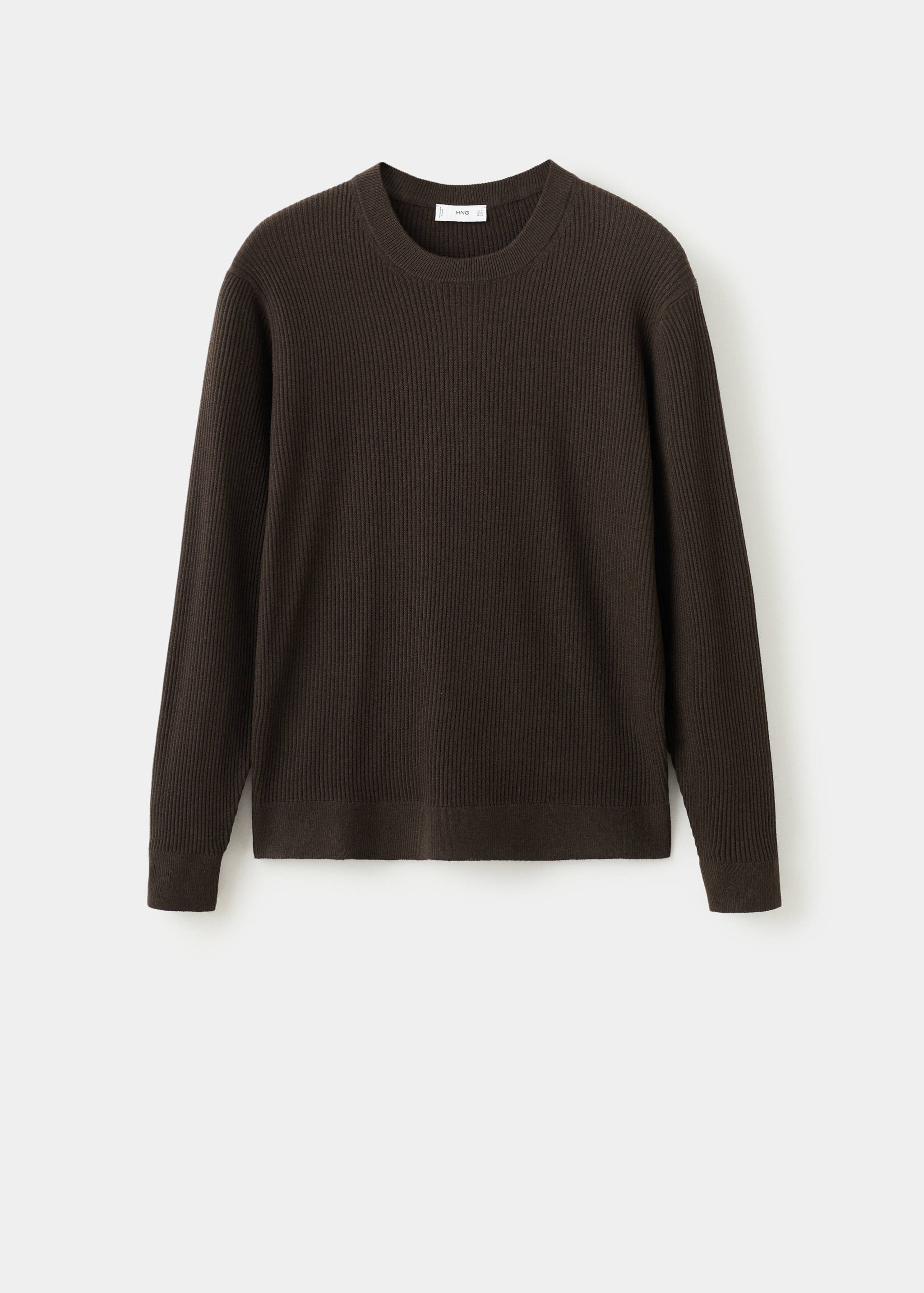 Fine rib-knit cotton sweater - Article without model