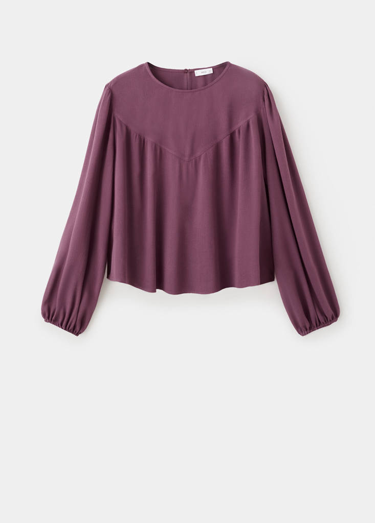 Ruched flowing blouse — Purple
