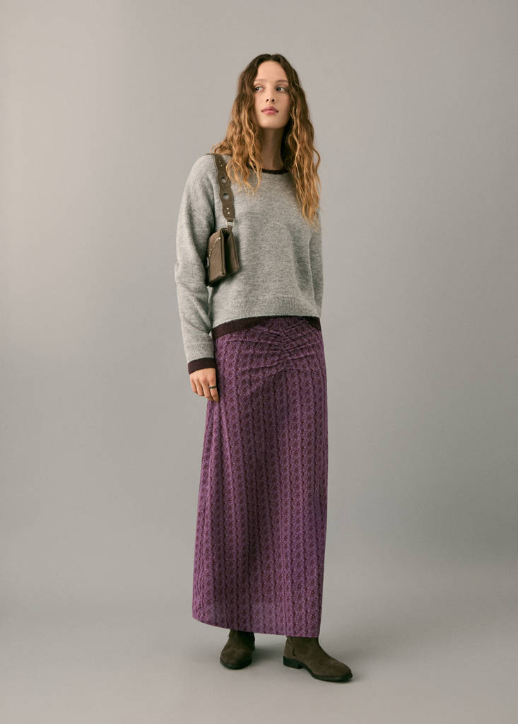 Printed long skirt — Pale Pink