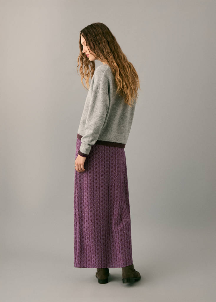 Printed long skirt — Pale Pink
