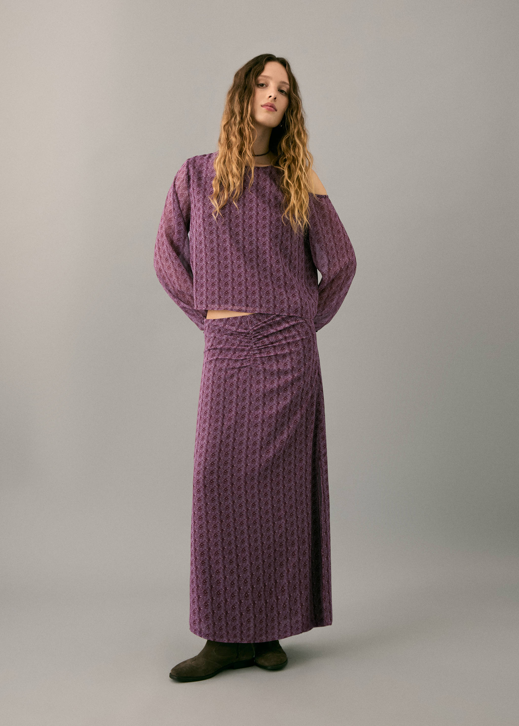 Длинная юбка с принтом - Деталь изделия 2