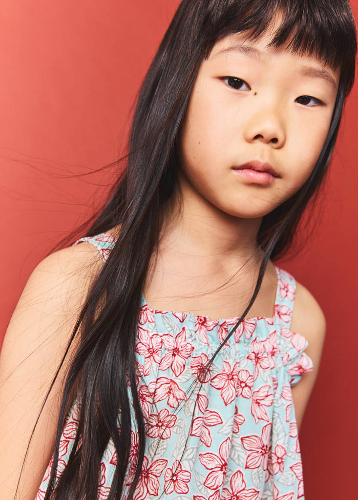 Floral print top — Aqua Green