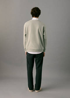 Patch cotton sweatshirt — Grey 8