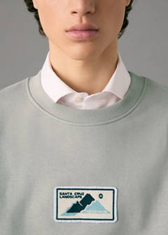 Patch cotton sweatshirt — Grey 5
