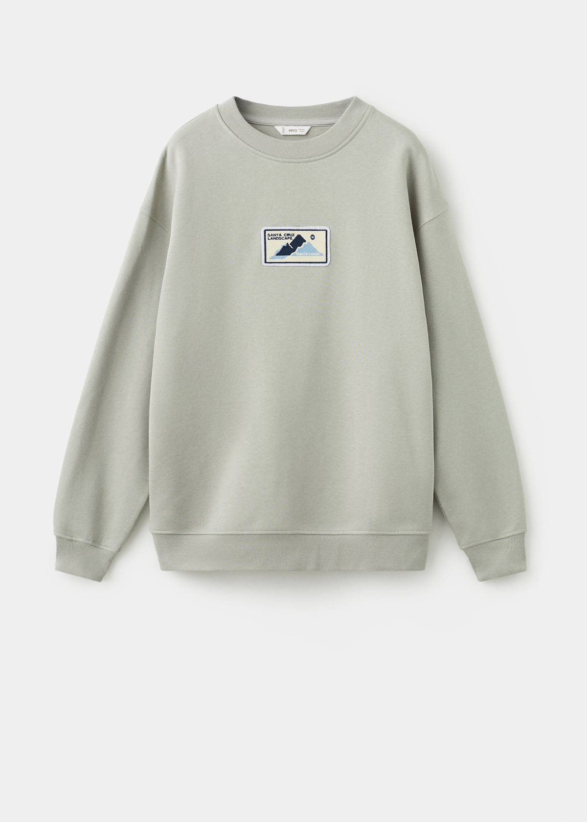 Patch cotton sweatshirt — Grey