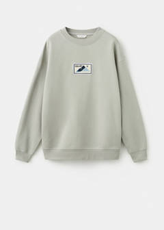 Patch cotton sweatshirt — Grey 3
