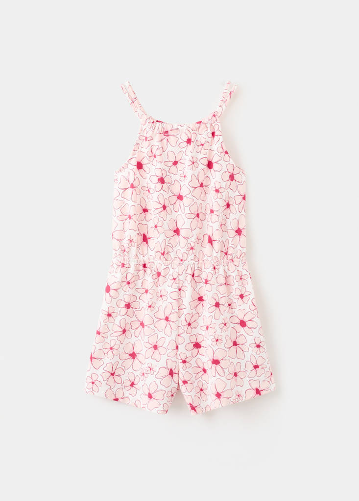 Flower short jumpsuit — Red