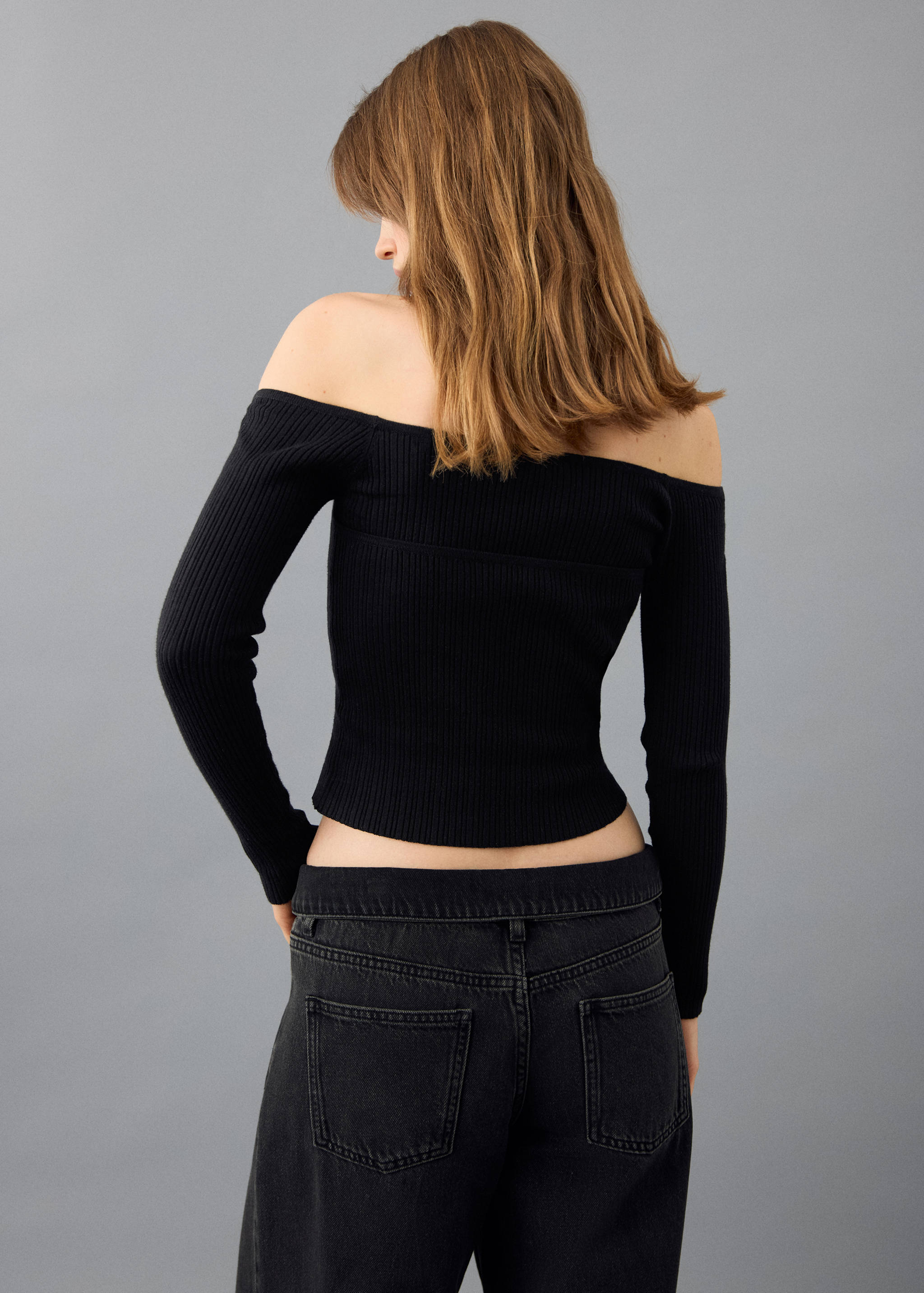 Top halter à manches longues - Verso de l’article