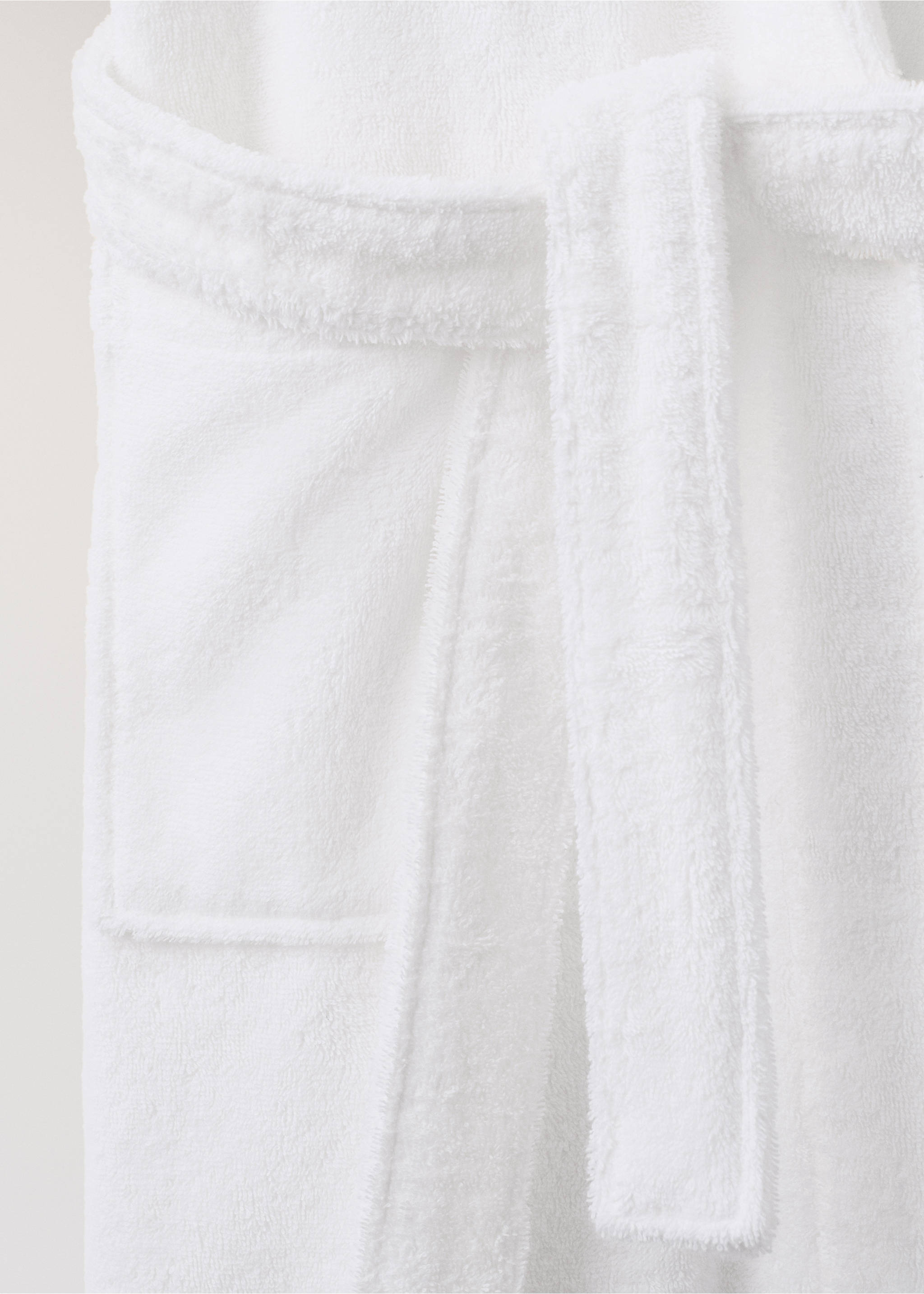 Soft cotton bathrobe - Details of the article 2, White. Ref: 27071531-00.