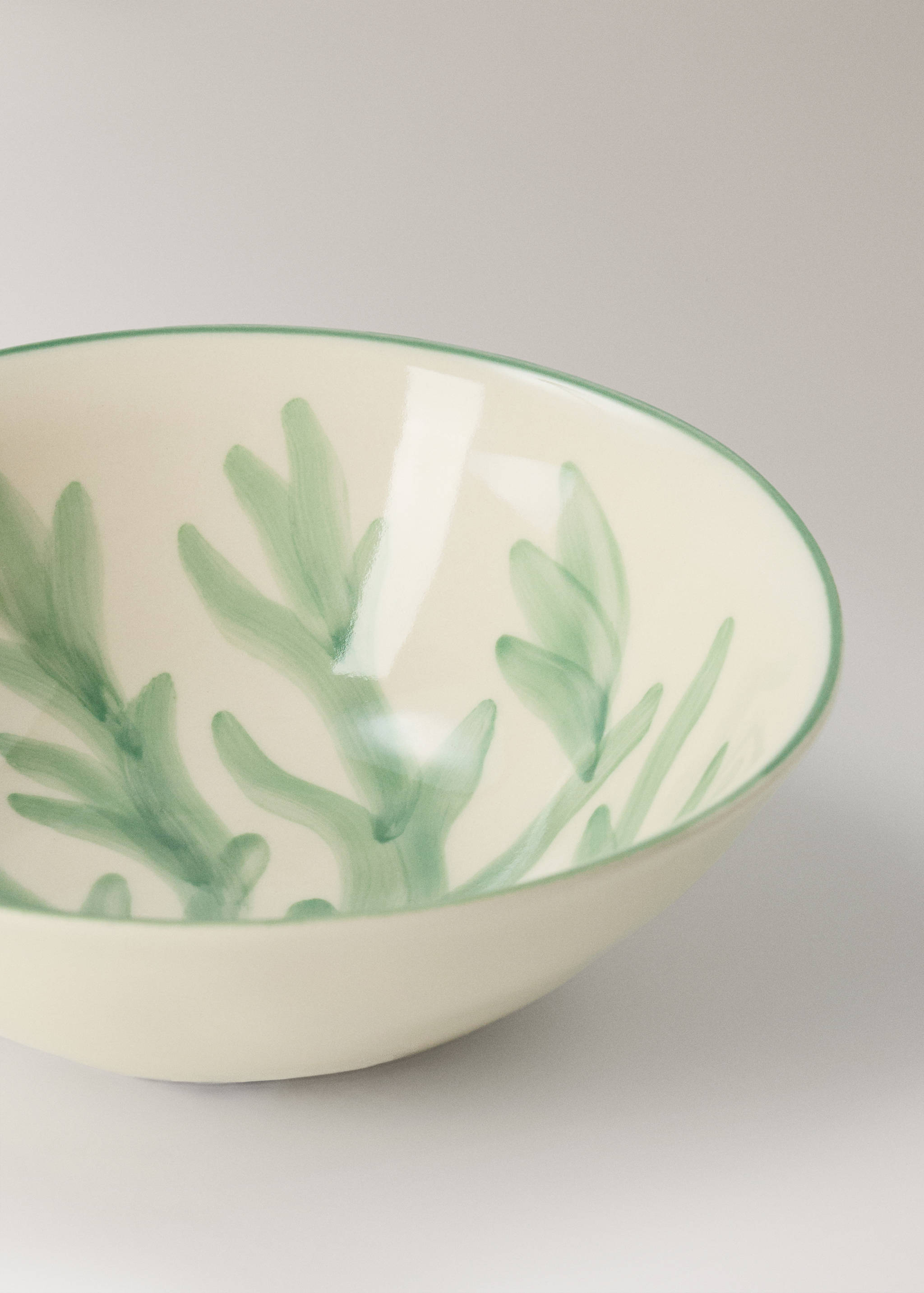 Floral design stoneware bowl - Details of the article 1