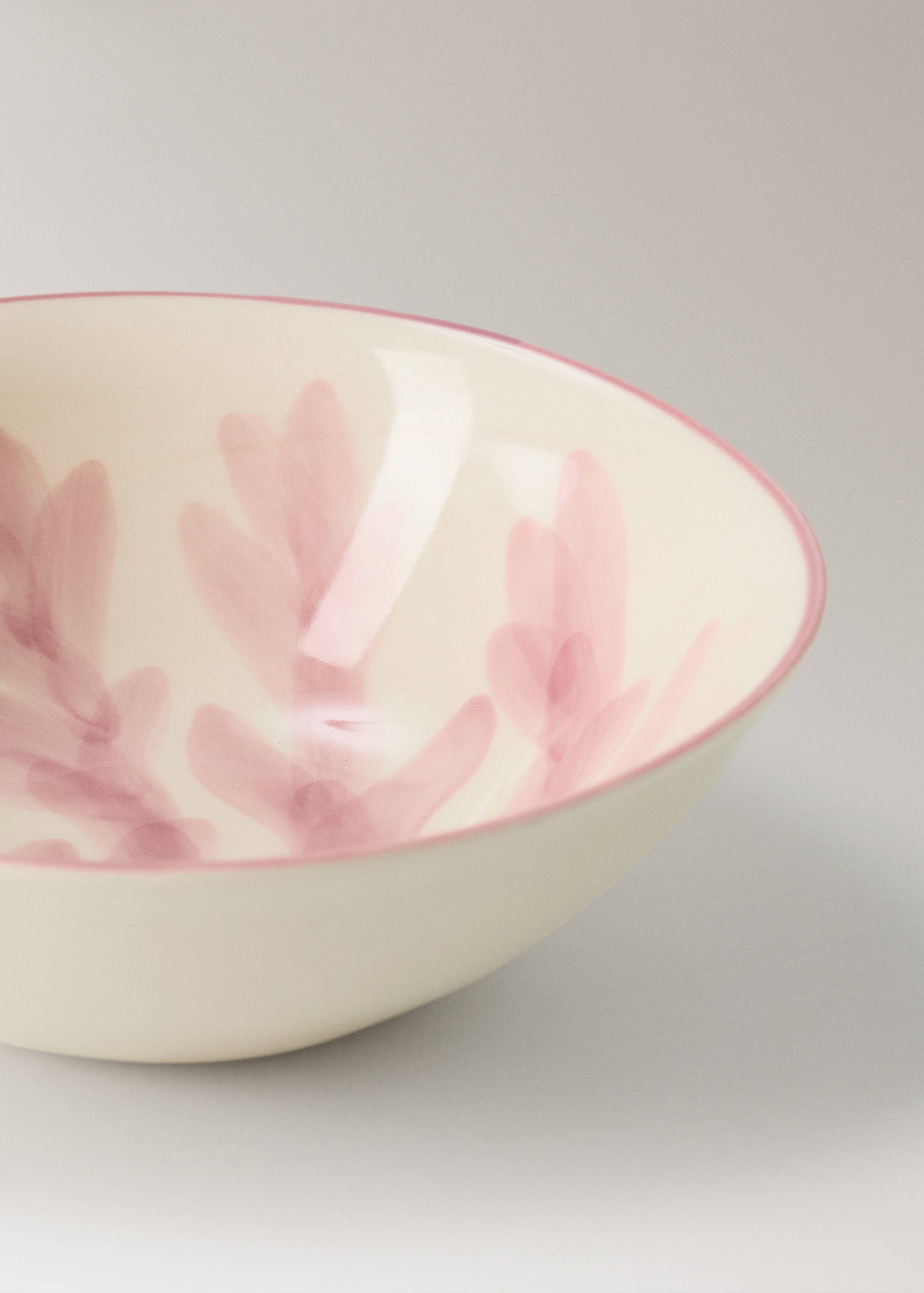 Floral design stoneware bowl - Details of the article 1