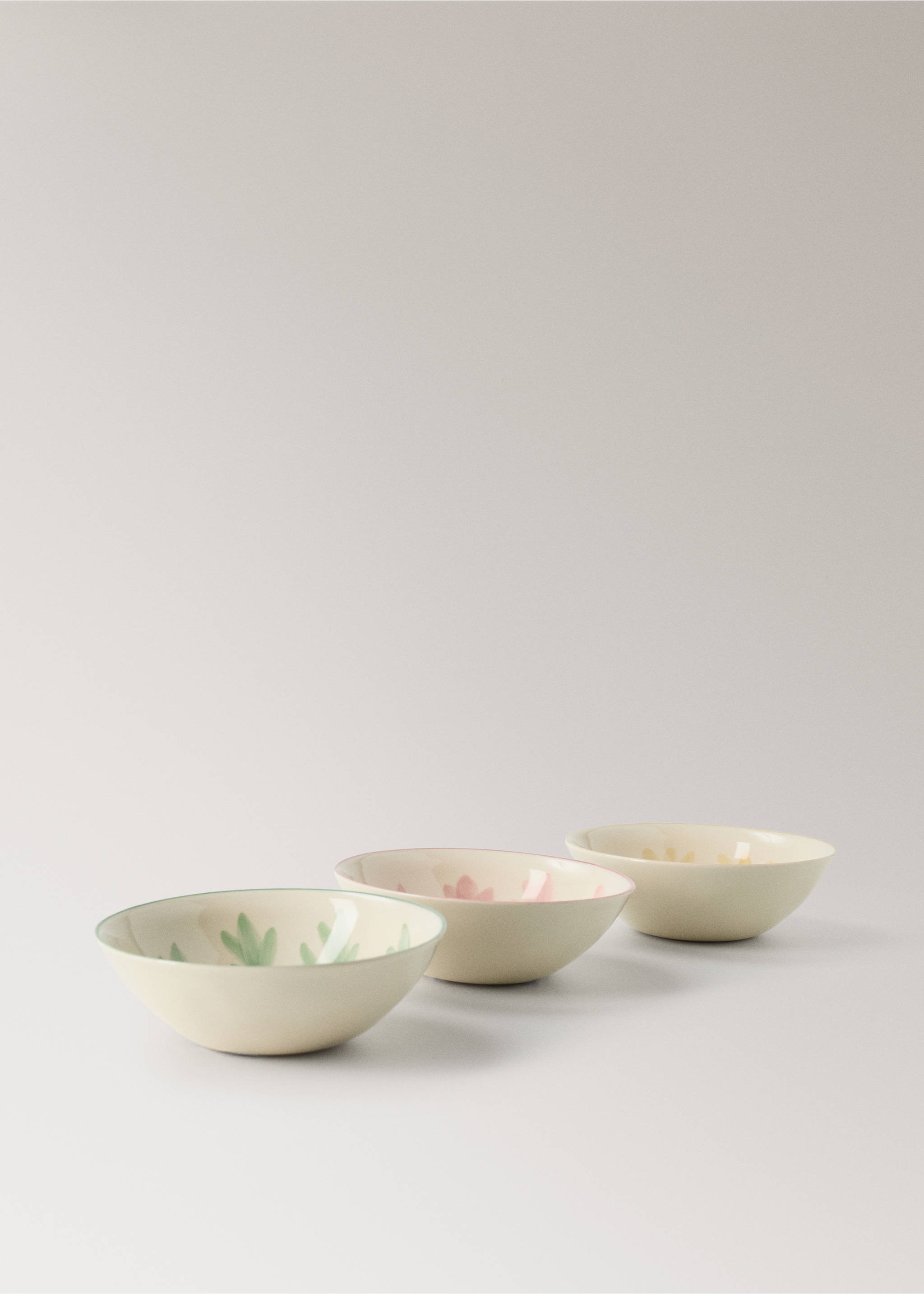 Floral design stoneware bowl - Details of the article 3, Light/Pastel Purple. Ref: 27071533-00.