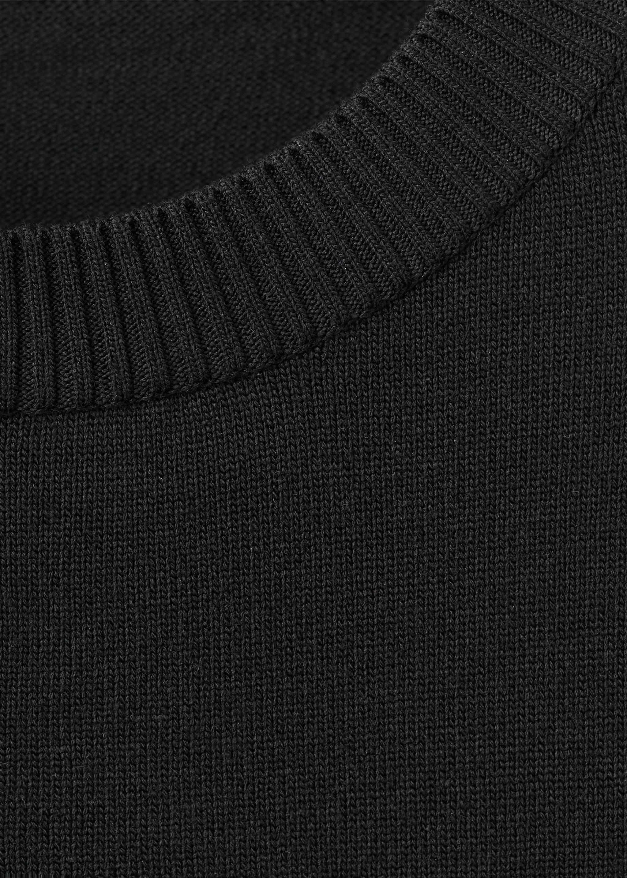 Jumper with lace detail - Details of the article 8, Black. Ref: 27071534-00.