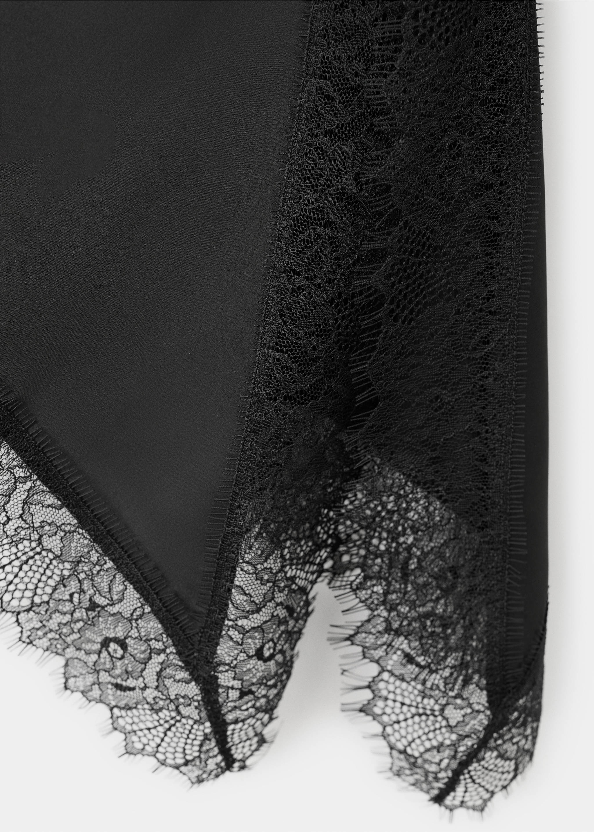 Jumper with lace detail - Details of the article 0, Black. Ref: 27071534-00.