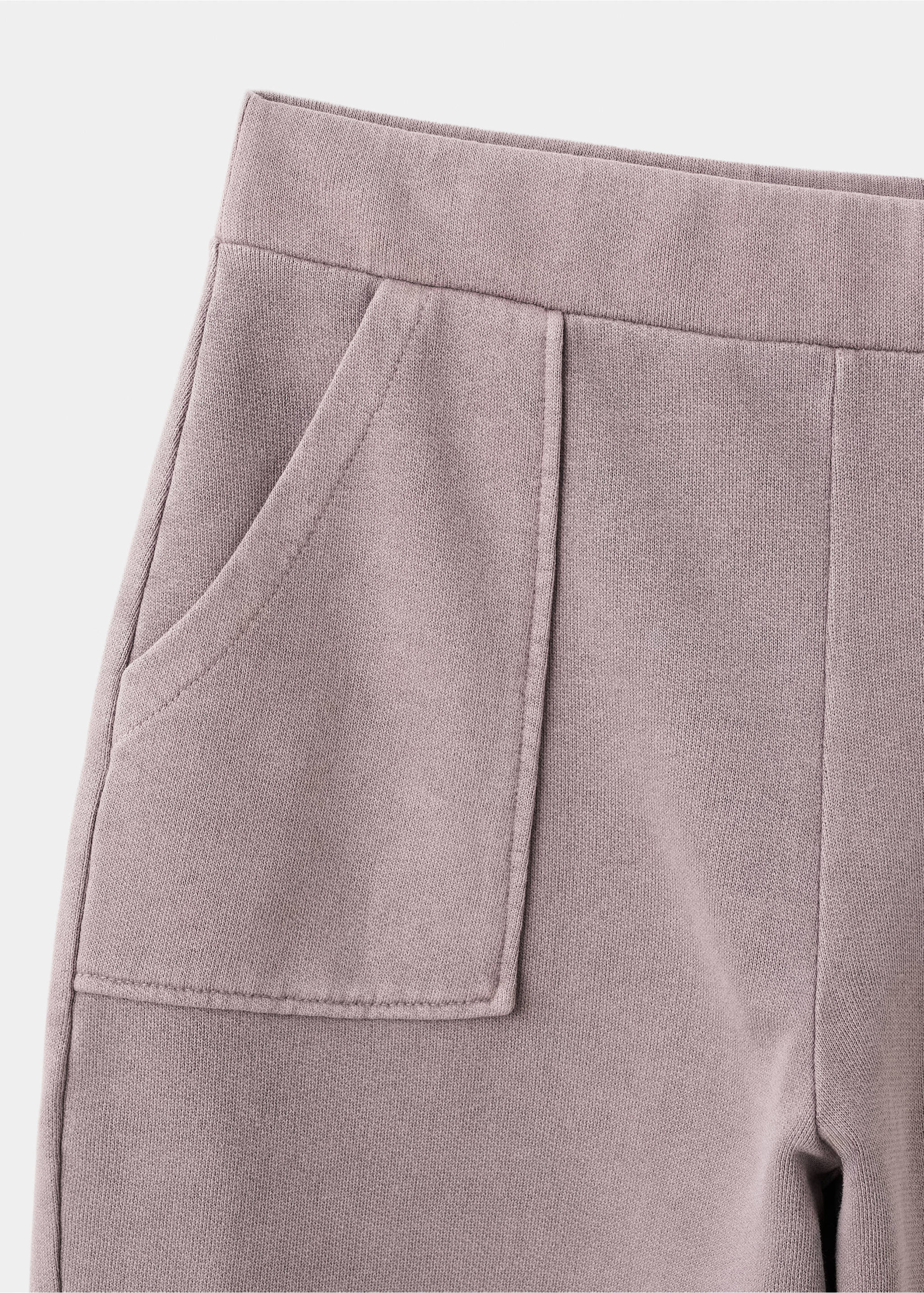 Cotton wide leg trousers - Details of the article 0, Chocolate. Ref: 27071535-00.