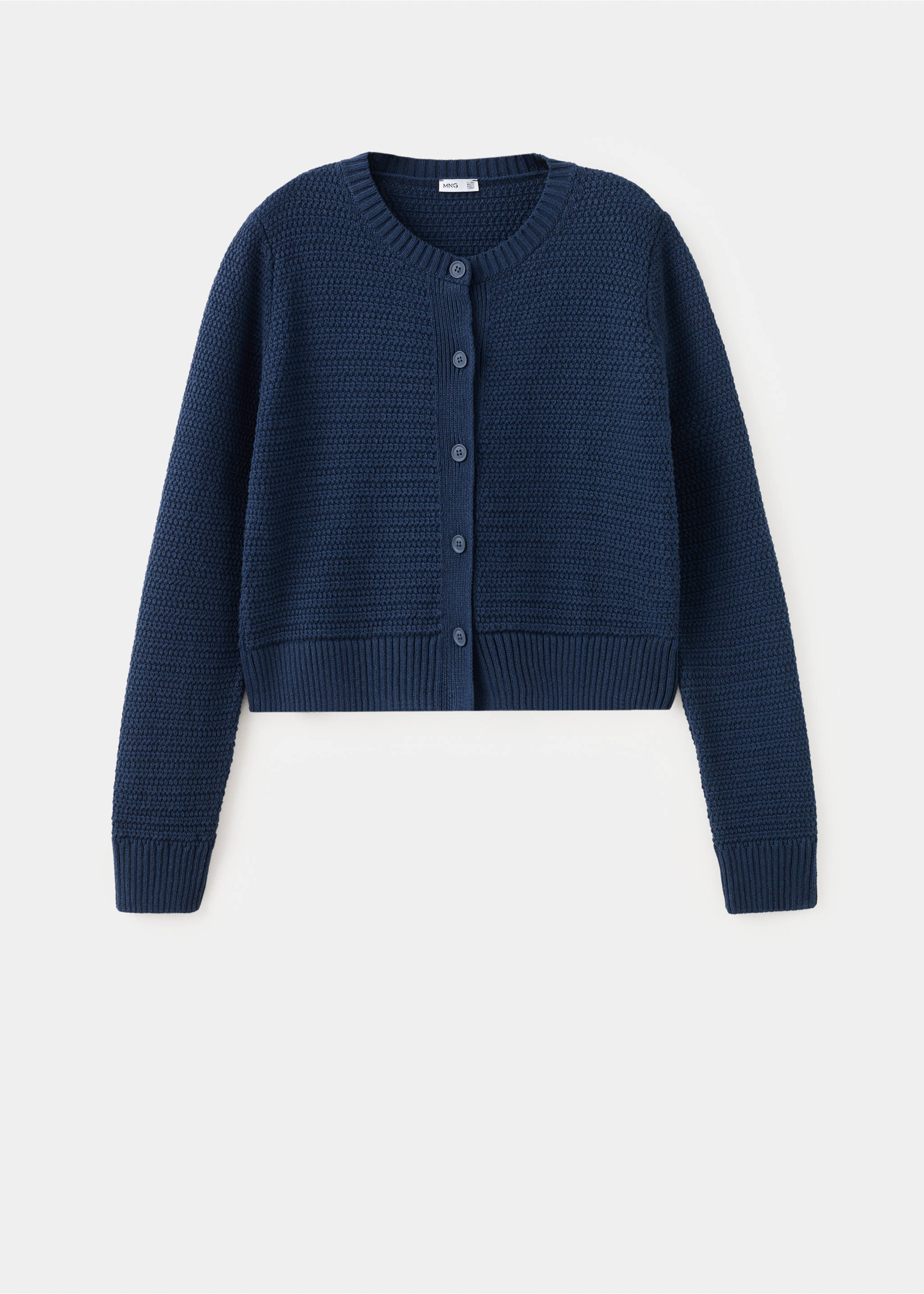 Cardigan de malha com botões - Artigo sem modelo, Azul-marinho. Ref: 27071536-00.