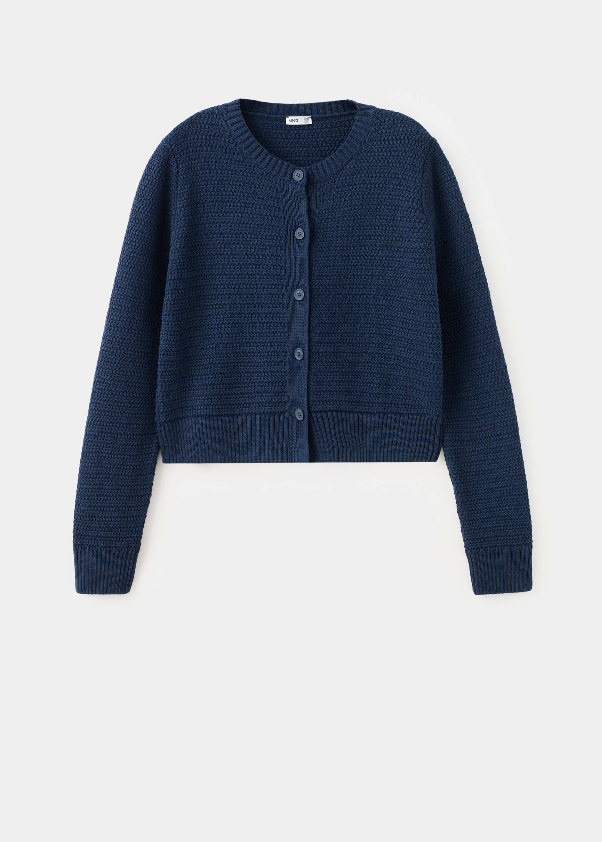 Вязаный кардиган с пуговицами - Изделие без модели