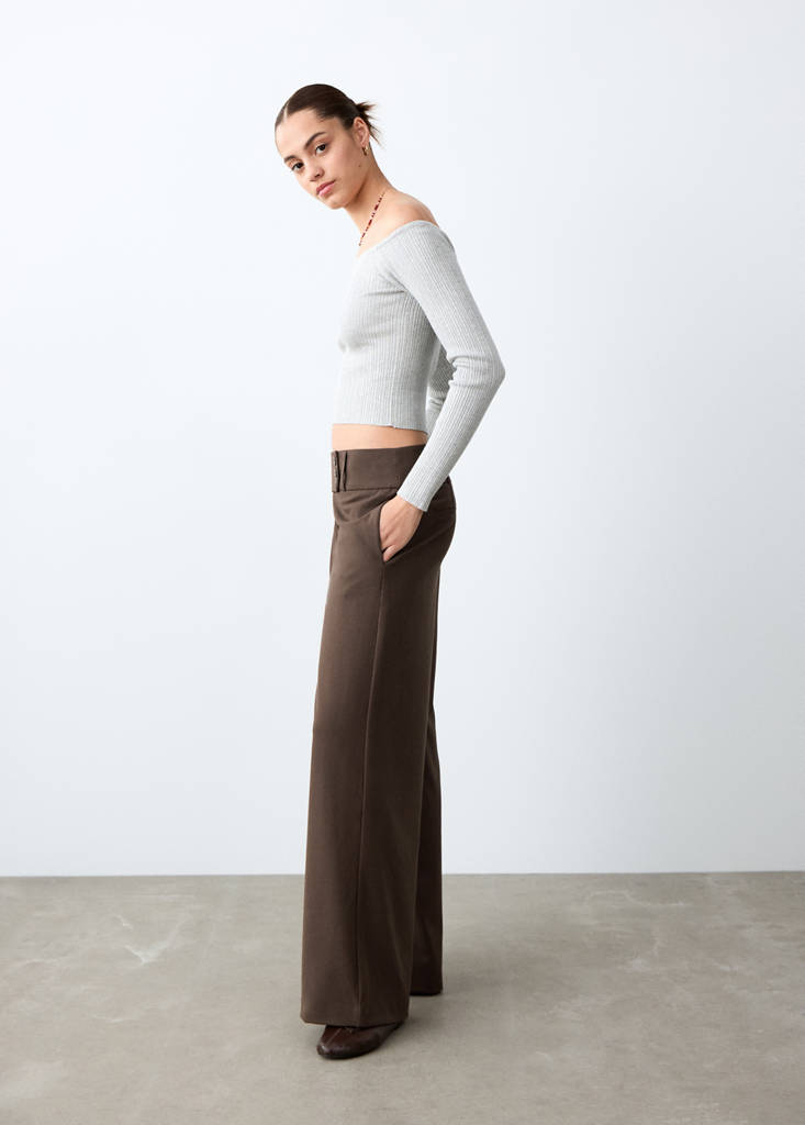 Pantalón traje recto