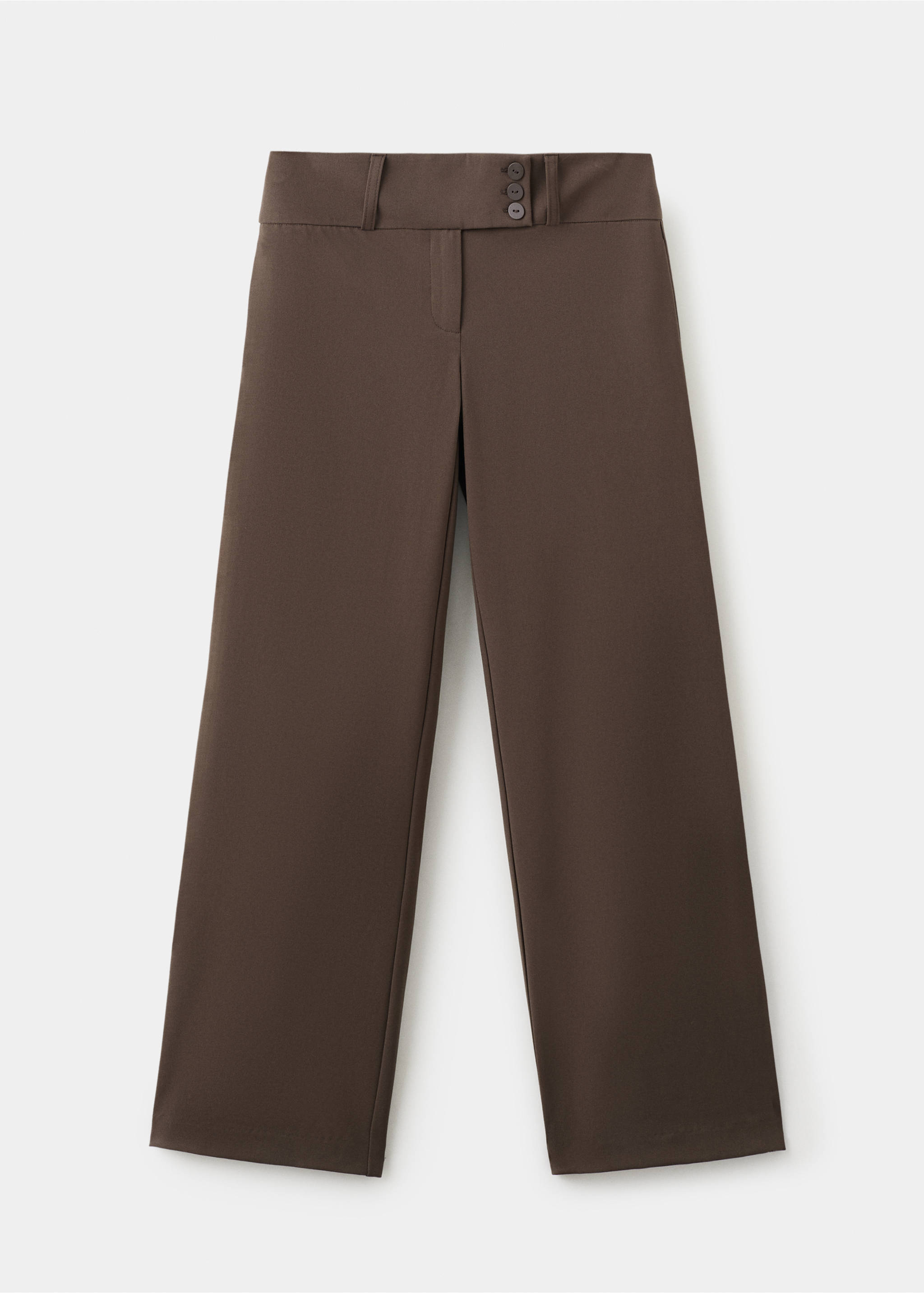 Straight-fit suit trousers - Article without model, Brown. Ref: 27071539-00.