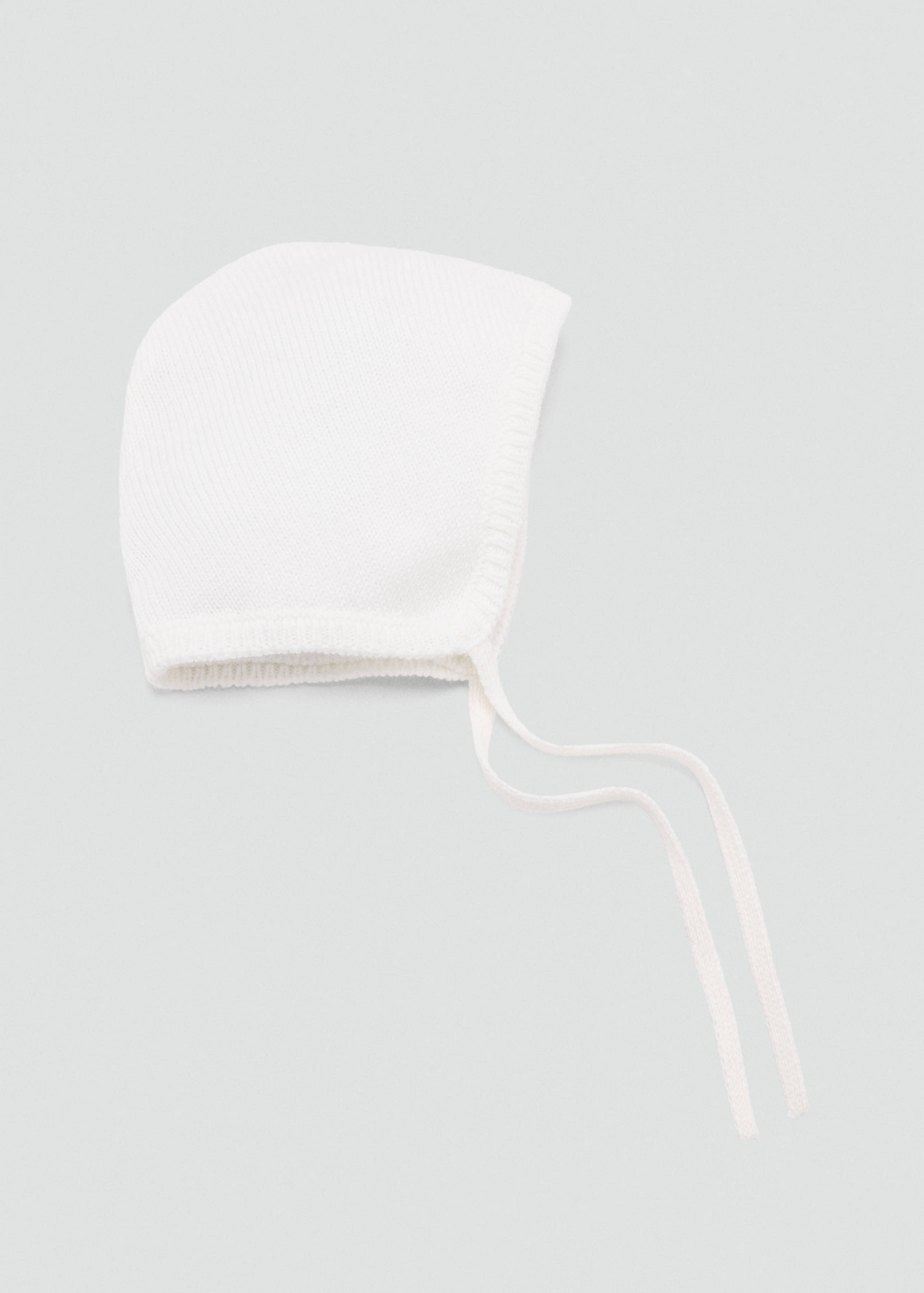 Knit beanie with tie closure - Article without model