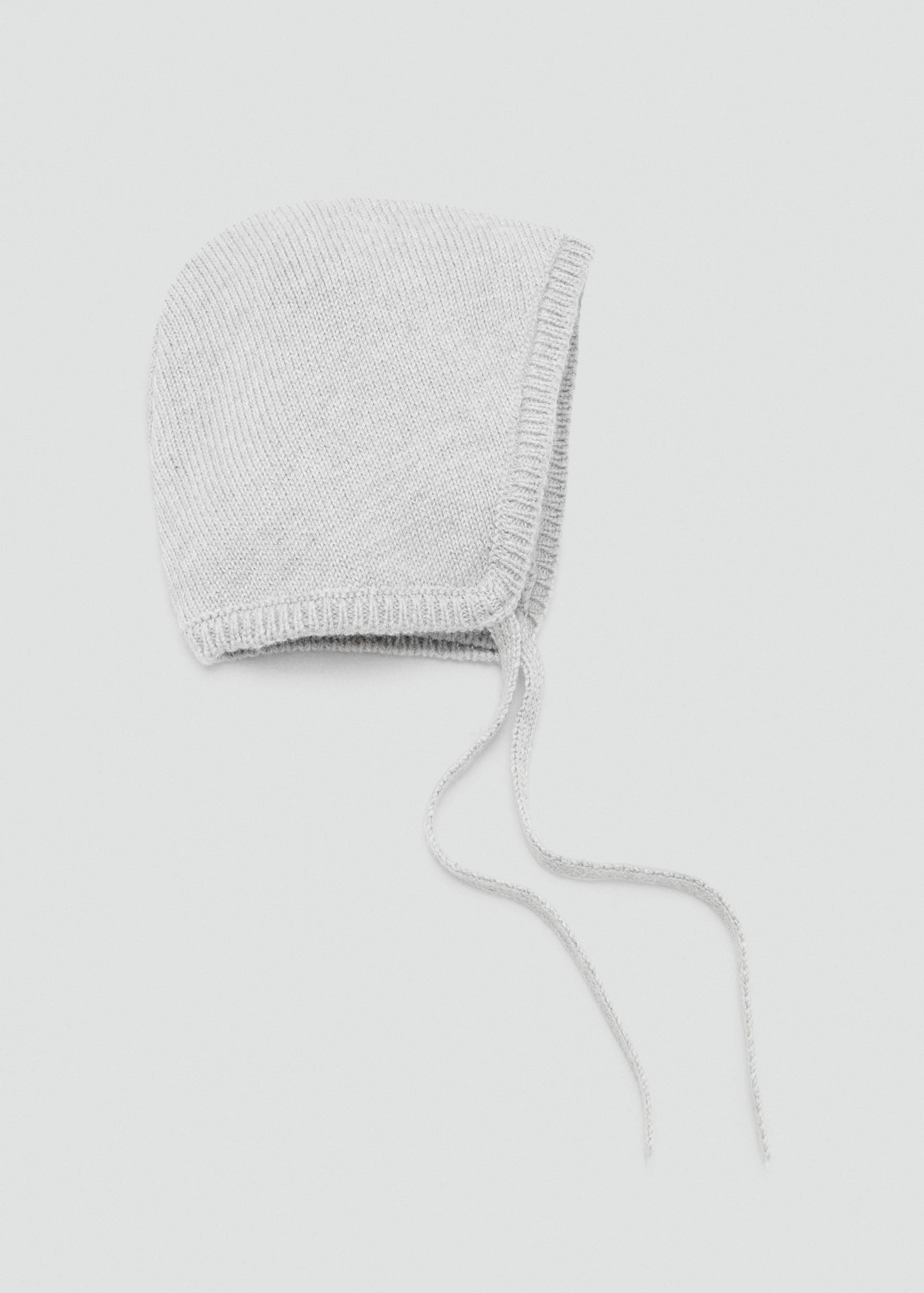 Knit bonnet with bow closure - Article without model