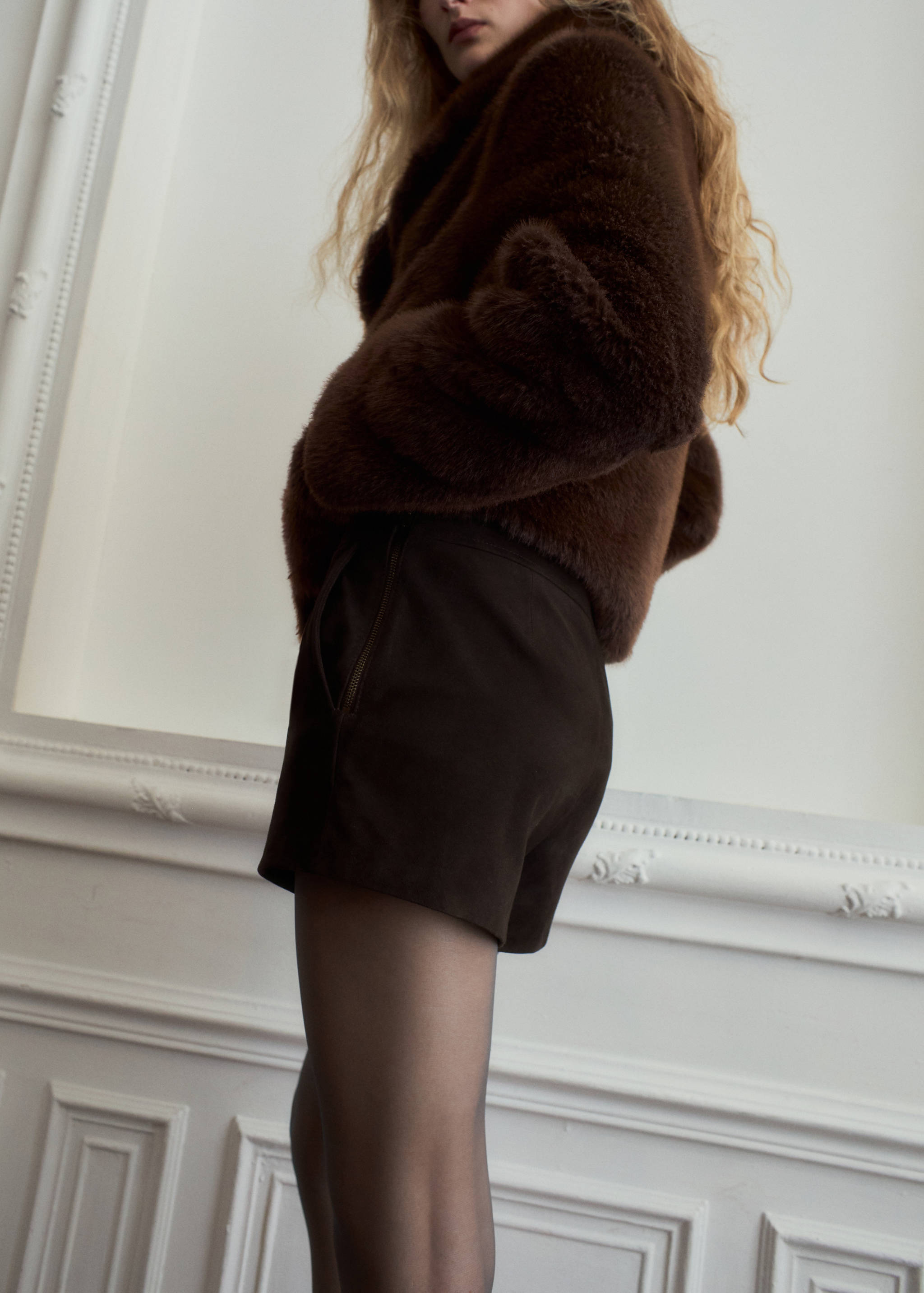 Short en daim à zip - Verso de l’article