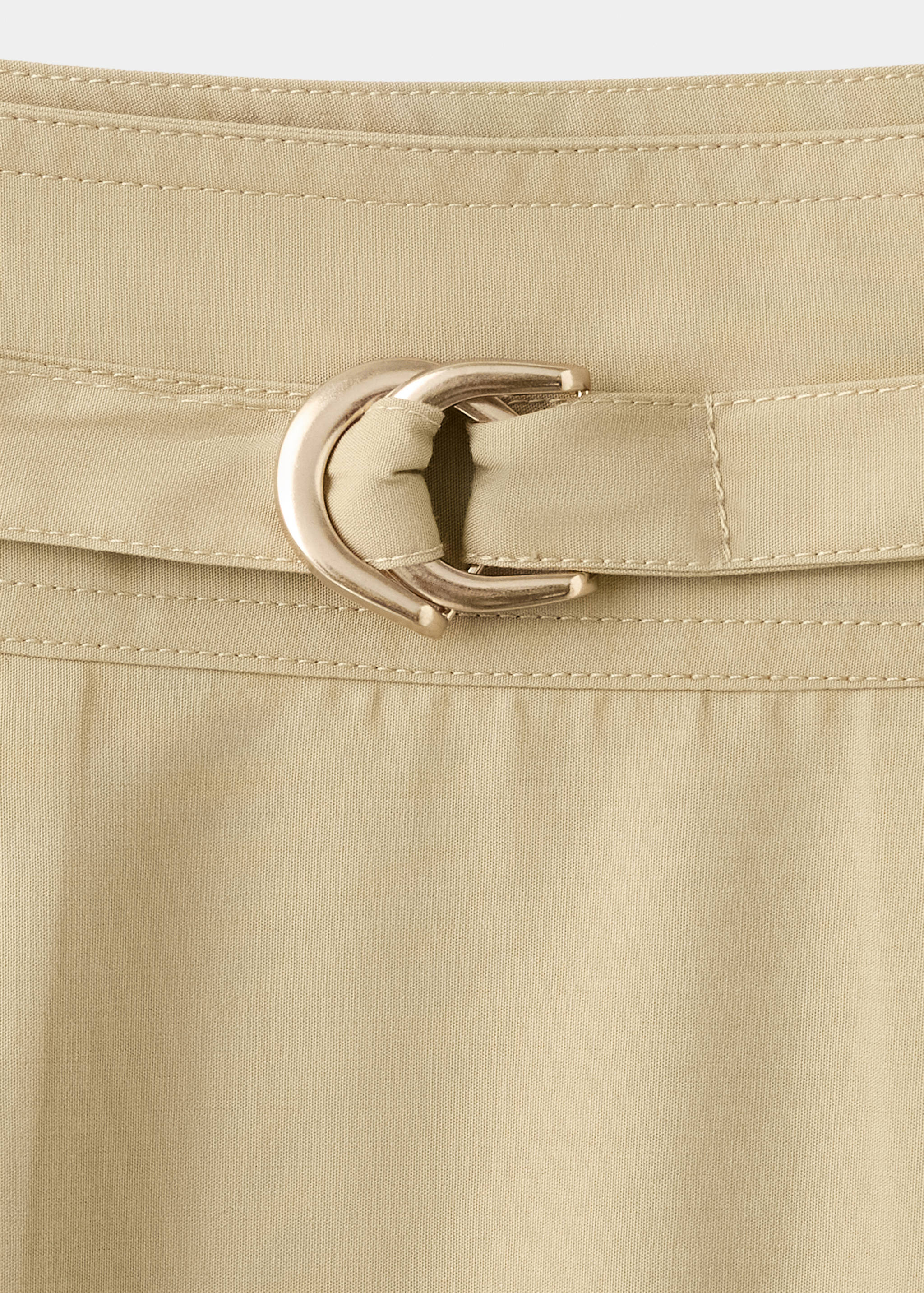 Utsvingt skjørt med plisserte folder og belte - Artikkeldetalj 0