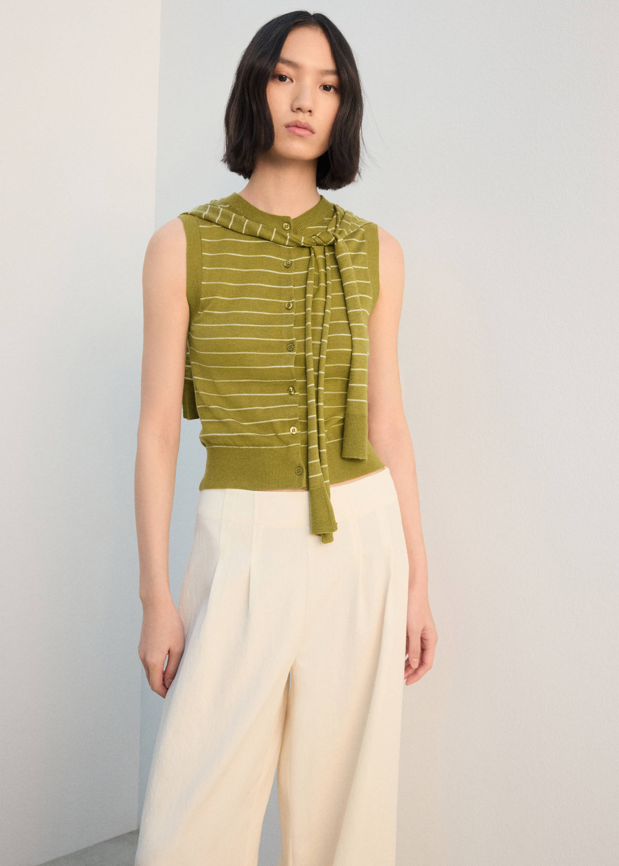 Jersey-knit waistcoat - Medium plane