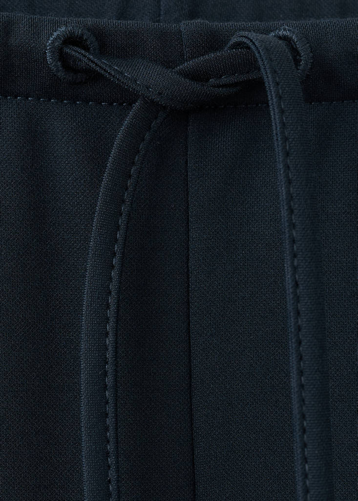Straight-fit trousers with elastic waist — Navy
