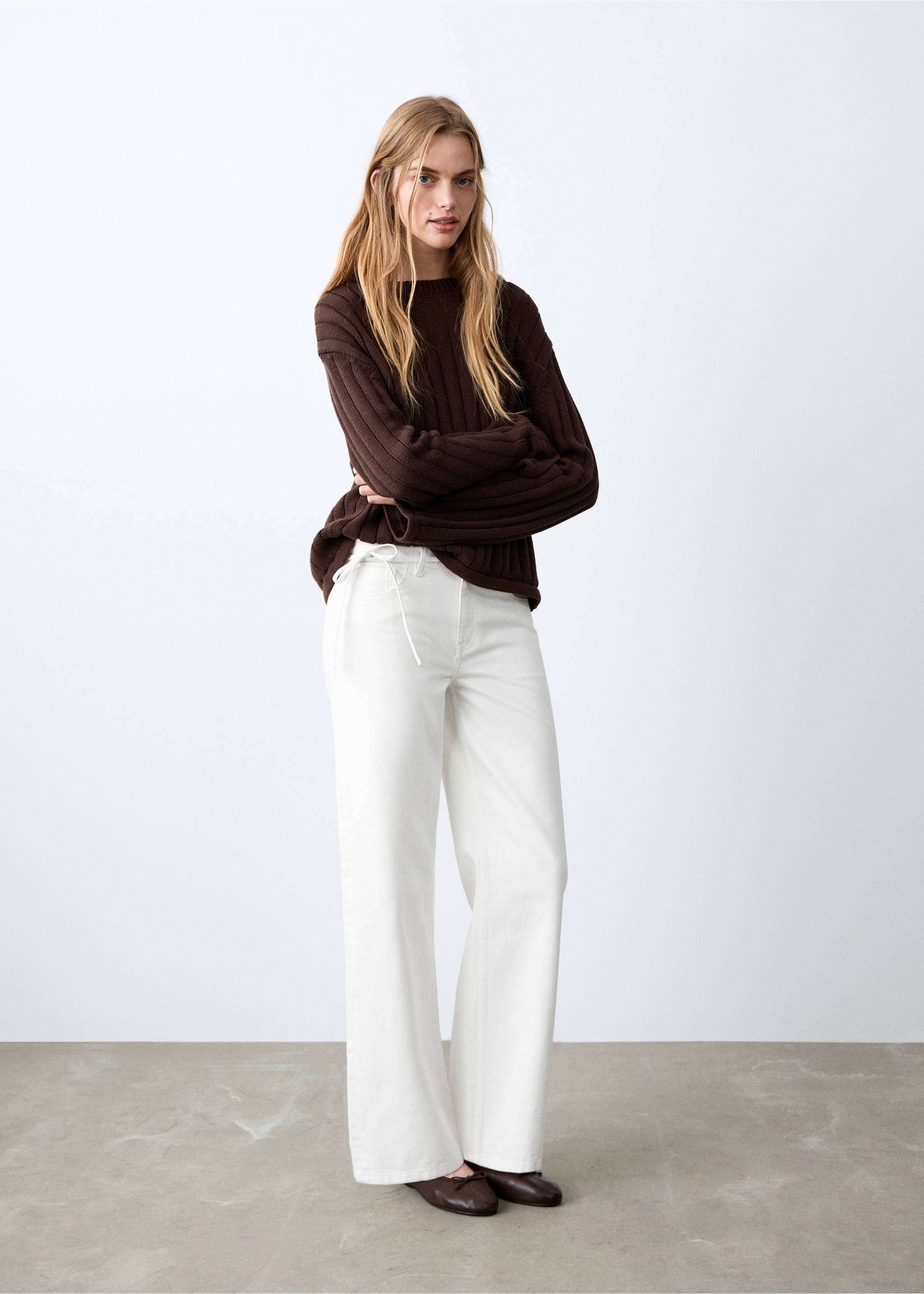 Raka jeans snöre - Allmän bild, Vit. Ref: 27072542-00.