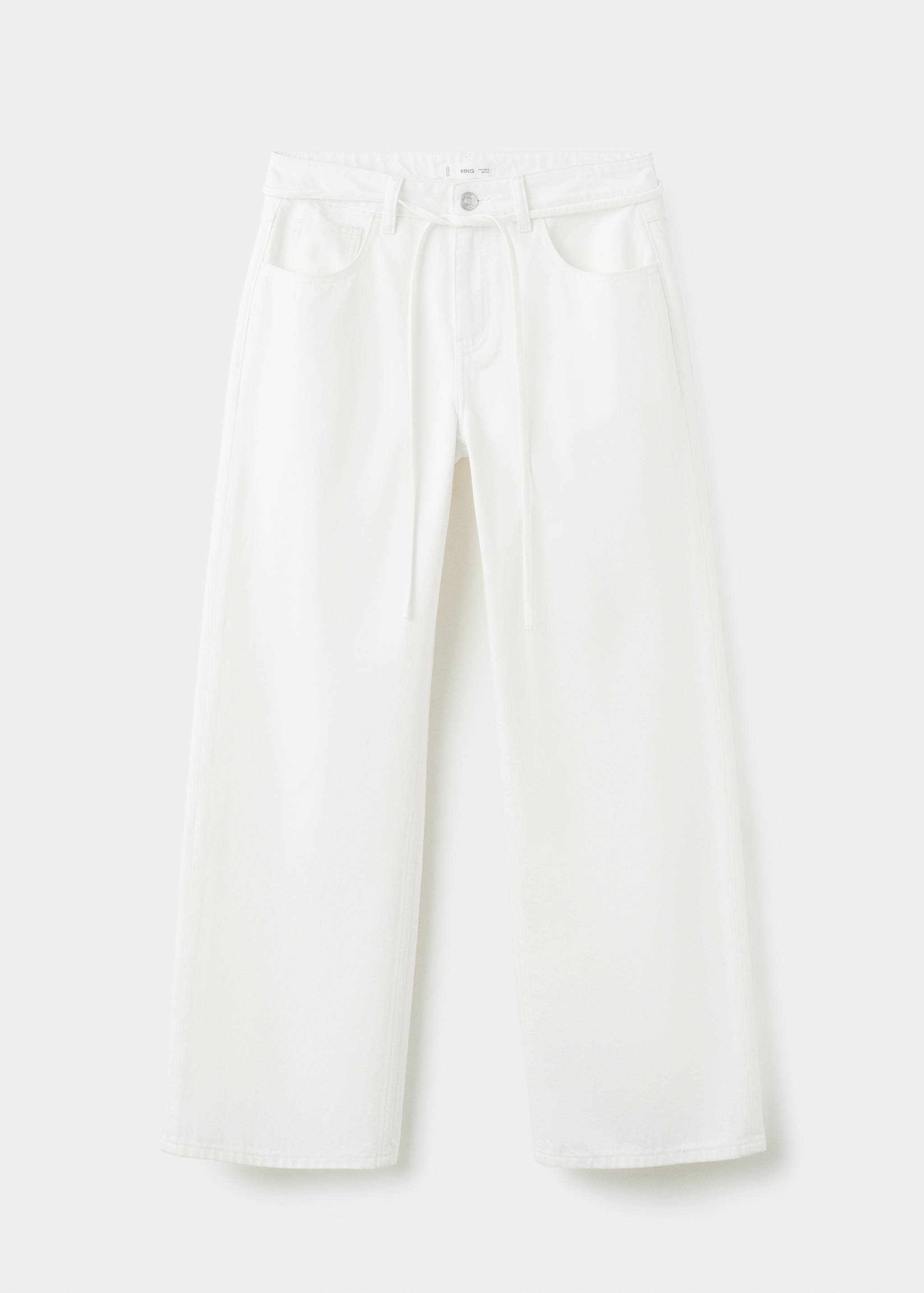 Straight jeans with drawstring - Article without model