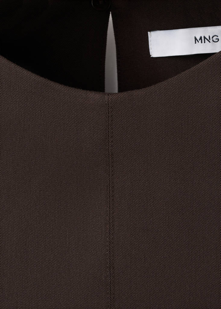 Fitted top with wide straps — Chocolate