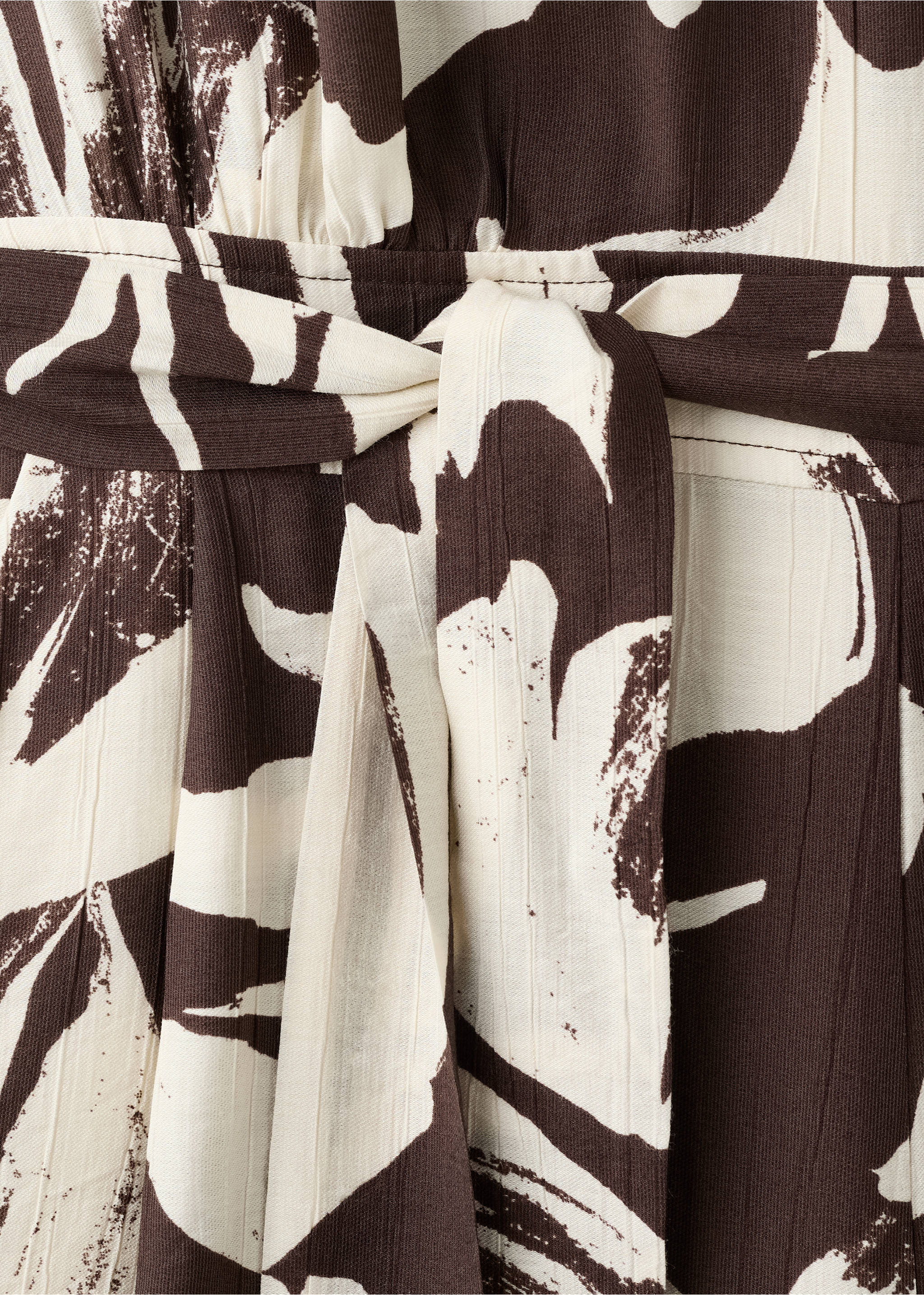 印花腰带连身裤 - null, 巧克力色. Ref: 27072544-00.