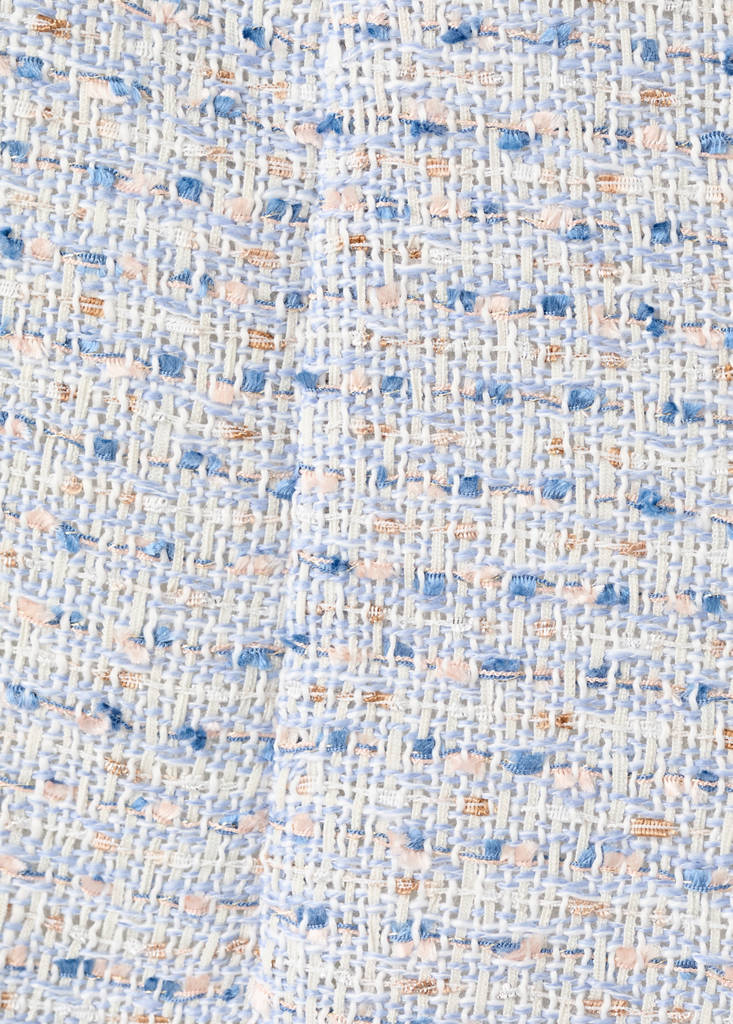 Mid-rise tweed shorts — Sky Blue