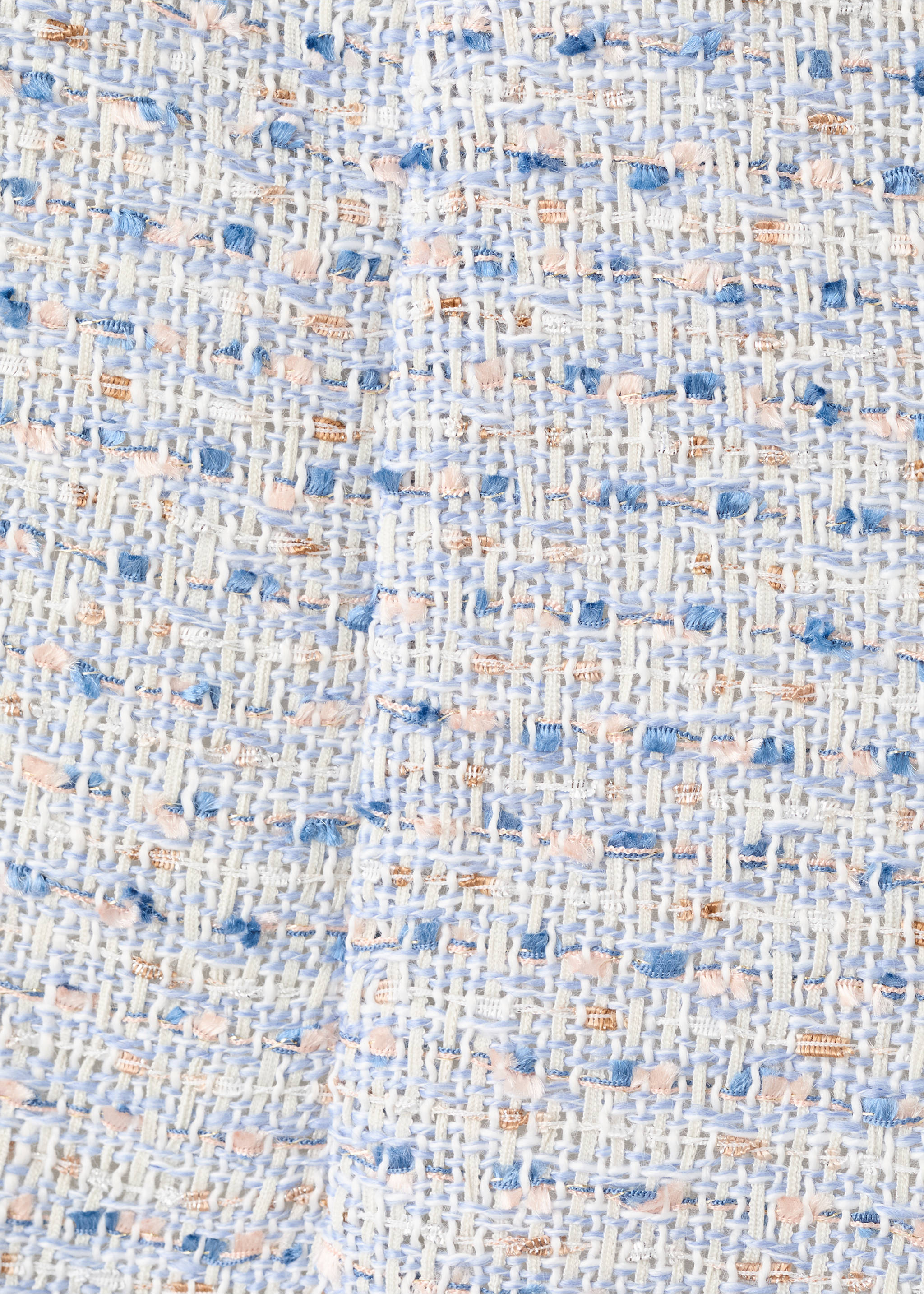 Shorts tweed tiro medio - Detalle del artículo 8, Azul celeste. Ref: 27072546-00.