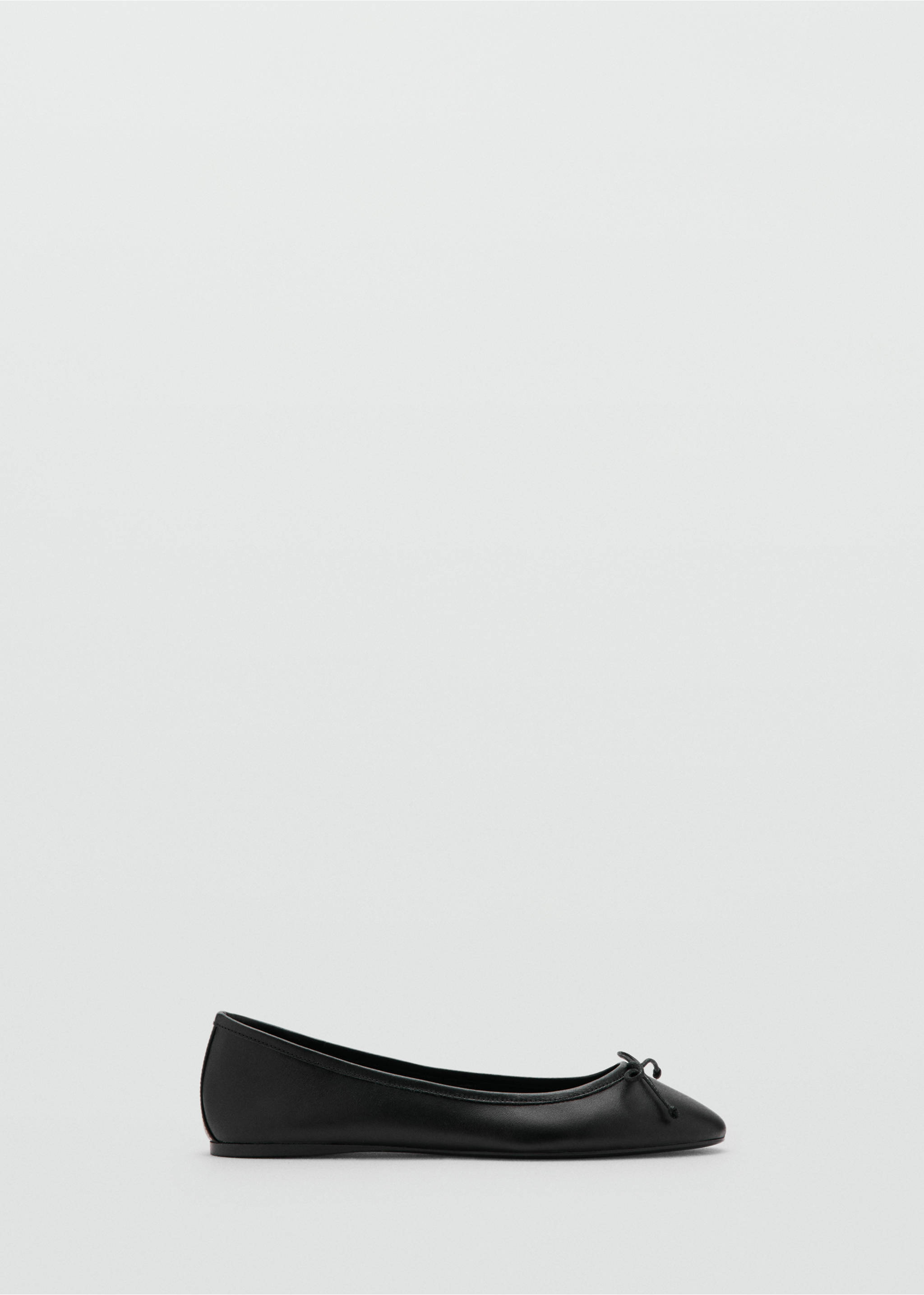 Ballerines cuir nœud - Article sans modèle, Noir. Ref: 27072552-00.