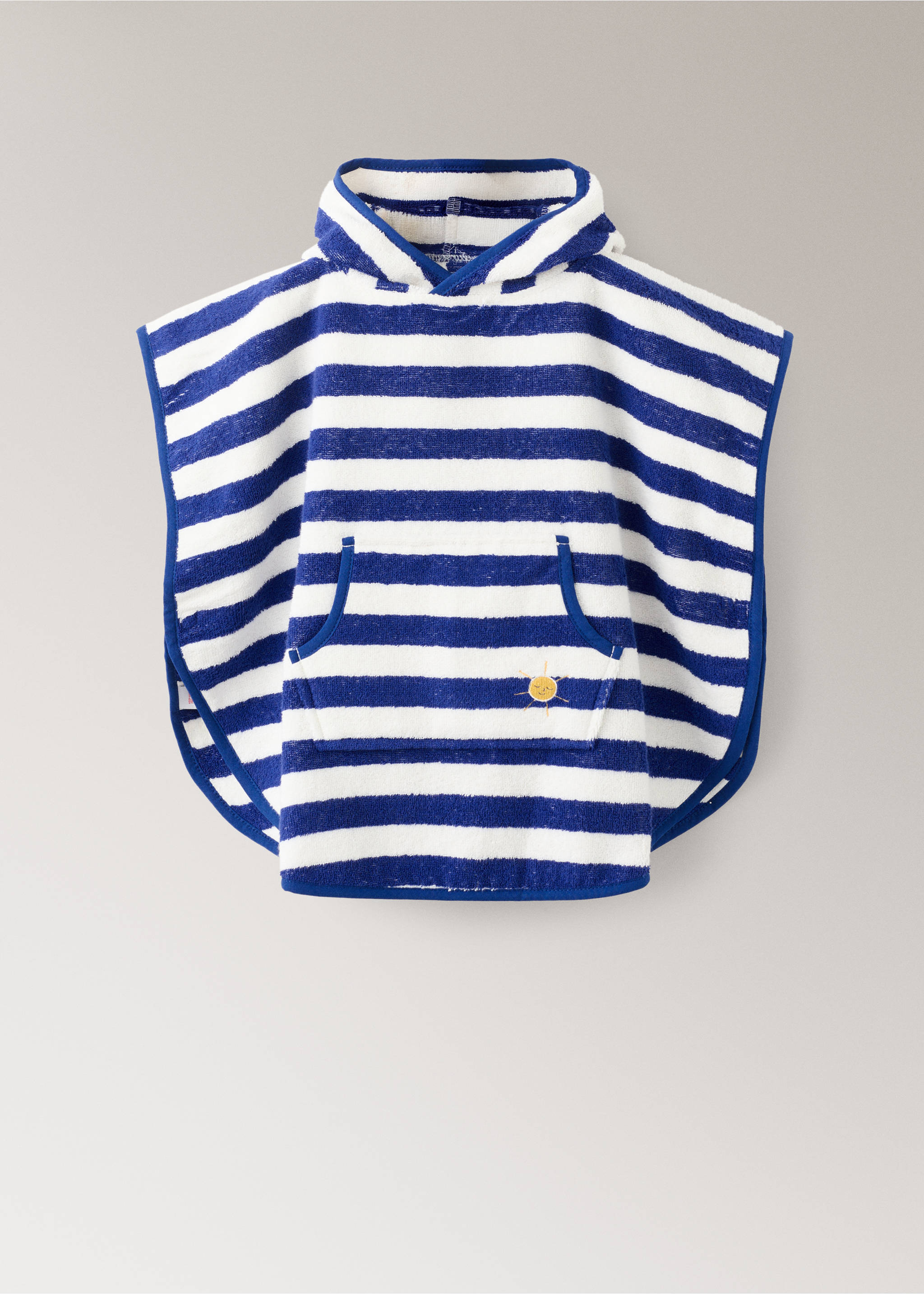 Striped poncho towel - Article without model, Blue. Ref: 27072554-00.