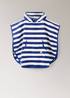 Striped poncho towel — Blue 5