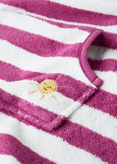 Striped poncho towel — Fuchsia 2