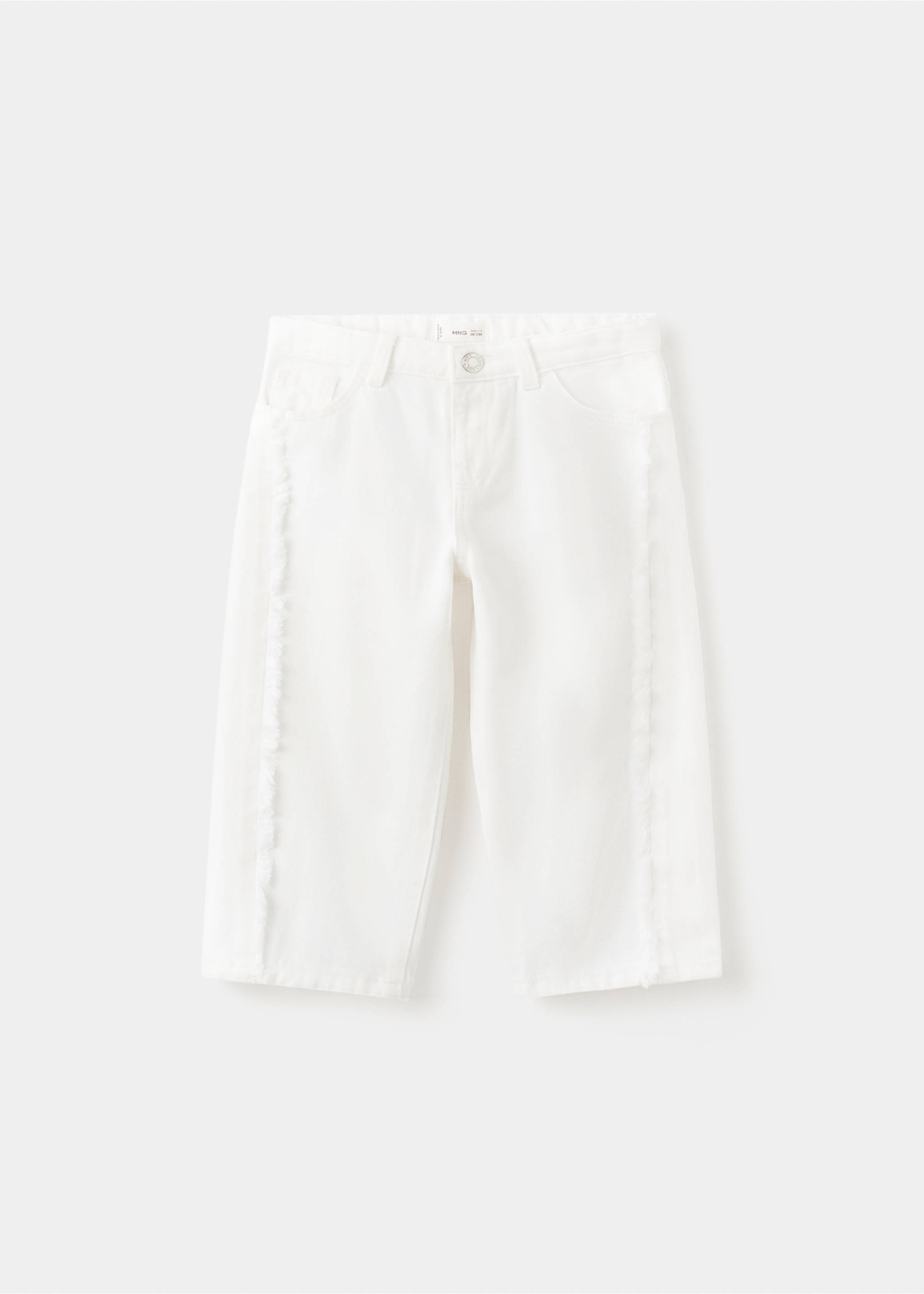 Straight fringed jeans - Article without model, White. Ref: 27072887-00.