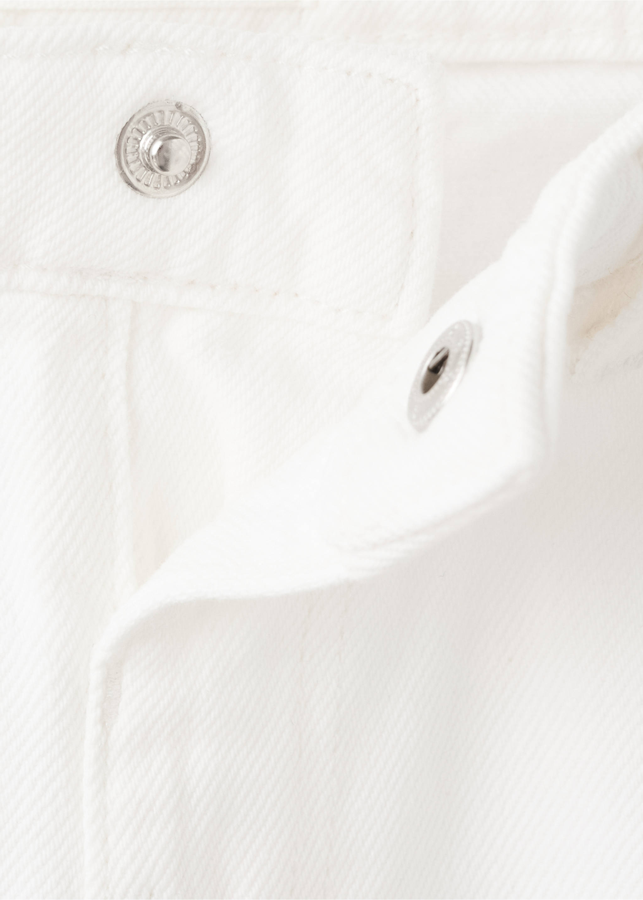 Straight fringed jeans - Details of the article 8, White. Ref: 27072887-00.